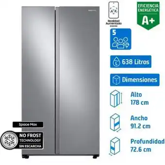 Linio Refrigerador side by side 638 litros inox oferta