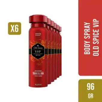 Pack 6 body spray vip old spice