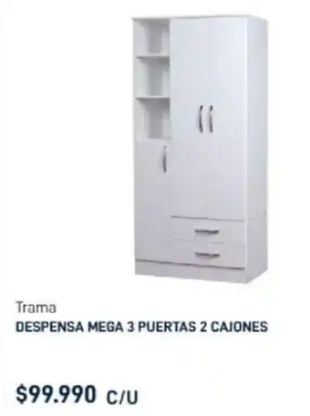 Construmart Trama Despensa Mega 3 Puertas 2 Cajones oferta