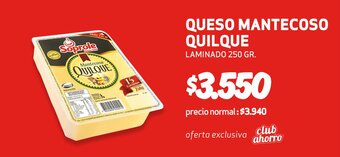 Unimarc Queso Mantecoso Quilque Laminado 250g oferta