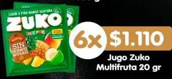 Supermercado Único Jugo Zuko Multifruta 6x20g oferta