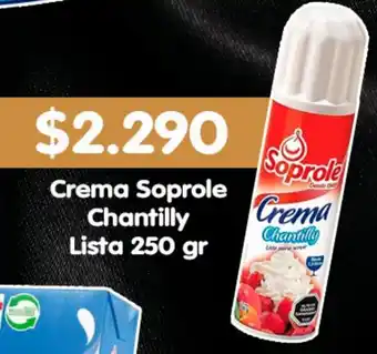 Supermercado Único Crema Soprole Chantilly Lista 250g oferta