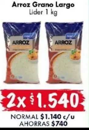 Super Bodega a Cuenta Arroz Grano Largo Lider 1kg oferta