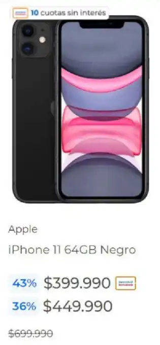 Paris Apple iPhone 11 64 Negro oferta