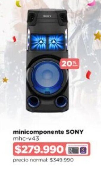 Ripley Mini Componente Sony MHC-V43 oferta