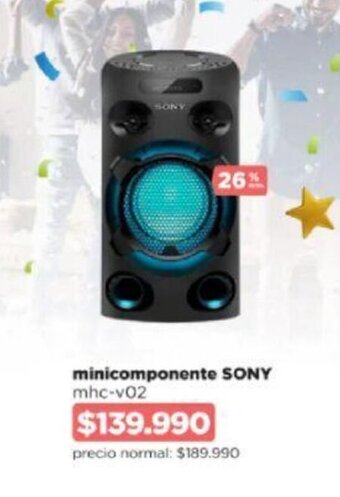 Ripley Mini Componente Sony MHC-V02 oferta