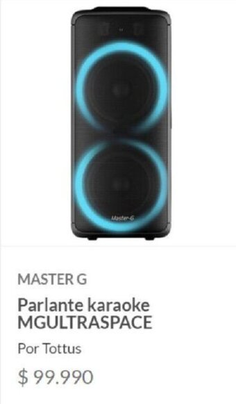 Tottus Master-G Parlante Karaoke Mgultraspace oferta