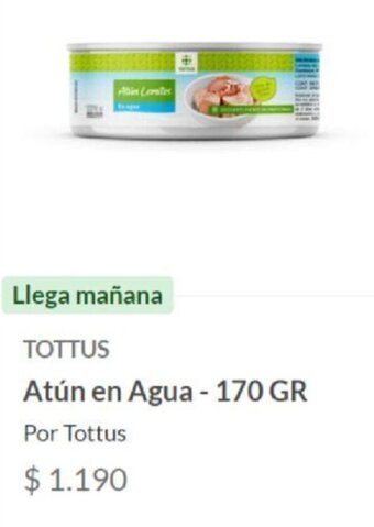 Tottus Tottus Atún en Agua - 170g oferta
