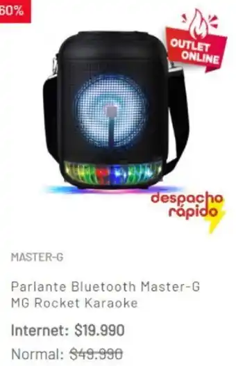 La Polar Master-G MG Parlante Bluetooth Rocket Karaoke oferta