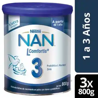 Linio Fórmula infantil nan 3 l comfortis 800g x3 tarros oferta