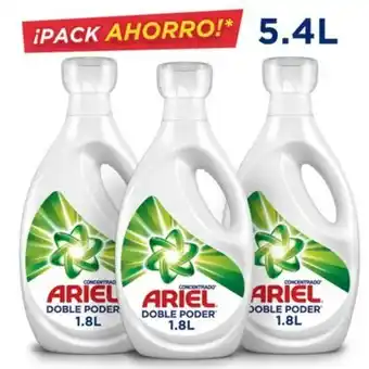 Linio Tripack detergente líquido doble poder botella - 3 un x 1,8 lt oferta