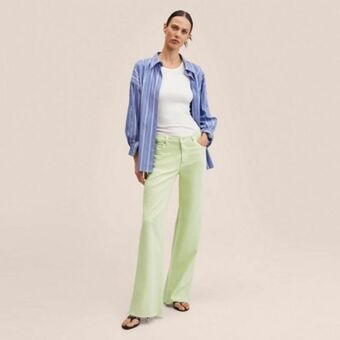 Falabella Mango jeans wide leg tiro medio agnes mujer oferta