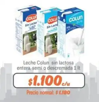 Mayorista 10 Colun Leche sin Lactosa Entera Semi o Descremada 1 lt oferta