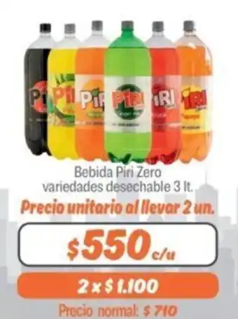 Mayorista 10 Piri Zero Bebida variedades desechables 3 lt oferta