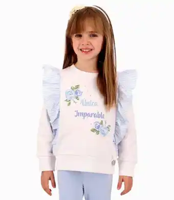 Limonada Polerón con volantes niña blanco oferta