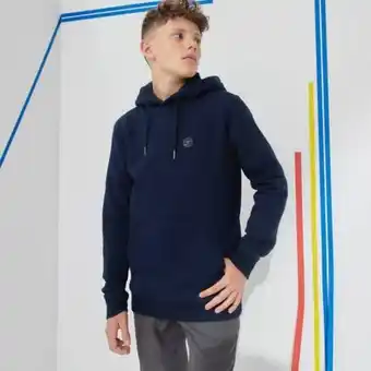 Linio Doo australia poleron escolar, 80% algodón 20% poliester, cuerpo y gorro interior chiporro, puño y pretina elasticada, bolsil oferta