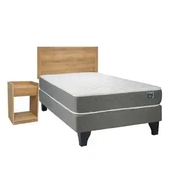 Colchones Celta Cama europea naturals cannabis 1 plaza + set aura honey oferta