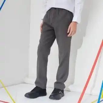 Linio Doo australia pantalón escolar,65% poliéster 32% viscosa 3 elastano, cintura elasticada, tela strech, 2 bolsillos al costado, oferta