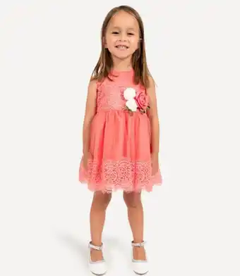 Vestido budapest jr bebé coral limonada