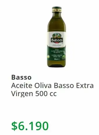 Supermercado El Trébol Aceite Oliva Basso Extra Virgen 500cc oferta