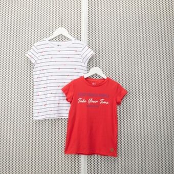 Falabella Eleven polera pack de 2 unidades no aplica manga corta niña algodón oferta