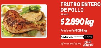 Unimarc Trutro Entero de Pollo oferta