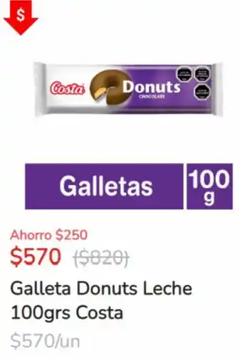 Super Bodega a Cuenta Galleta Donuts Leche 100g Costa oferta