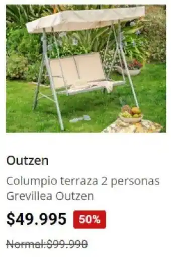 Easy Outzen Columpio Terraza 2 Personas Grevillea oferta