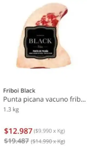 Unimarc Friboi Black Punta Picana Vacuno 1,3kg oferta