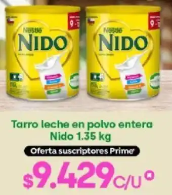 Tarro Leche en Polvo ENtera Nido 1,35kg