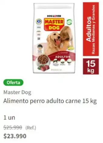 Master Dog Alimento Perro Adulto Carne 15kg 1Un