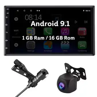 Paris Radio auto 7 pulgadas android 9.1 1gb 16gb + cam + mic - 2 din oferta