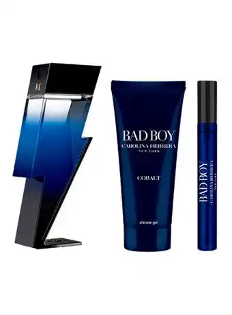 Paris Set perfume bad boy cobalt edp 100 ml + shower gel 100 ml + megaspritzer 10 ml oferta