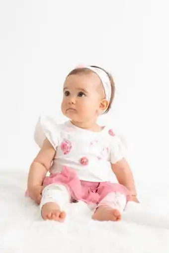 Limonada Conjunto recién nacida con tul y flores limonada palo rosa oferta