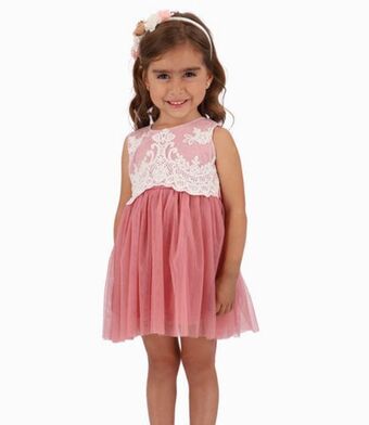 Limonada Vestido bebé con encaje y tul limonada palo rosa oferta