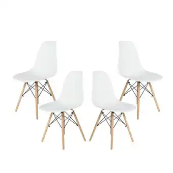 Paris Set de 4 sillas áncora para comedor eames paris blancas oferta