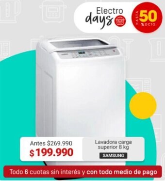 Easy Lavadora Carga Superior 8kg Samsung oferta