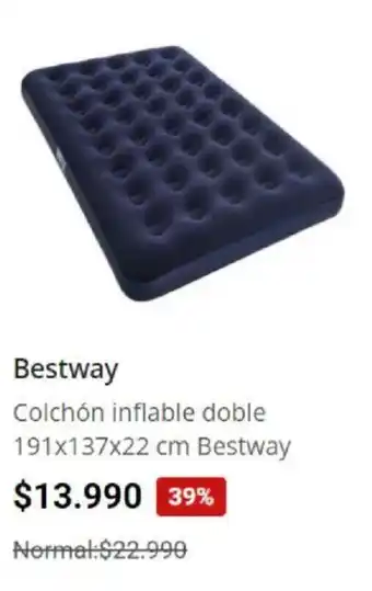 Easy Colchón Inflable Doble 191 x 137 x 22cm Bestway oferta