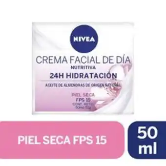 Unimarc Crema facial nivea hidratante intensiva día fps15 piel seca 50 ml oferta