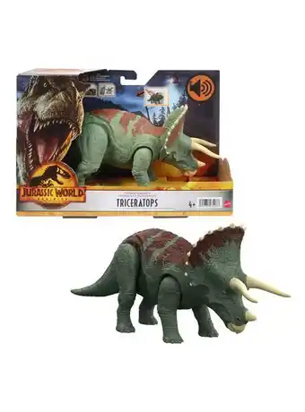 Paris Dinosaurio triceratops ruge y ataca oferta