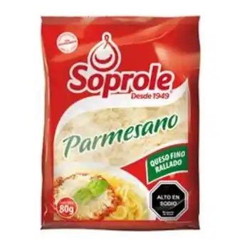 Unimarc Queso rallado parmesano soprole 80 g oferta