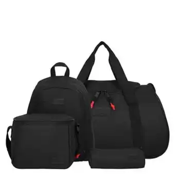Linio Xtrem pack mochila + bolso deportivo + lonchera + estuche negro oferta