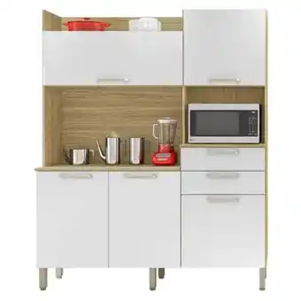 Linio Mueble cocina ravena 4 puertas 2 cajones natural oferta
