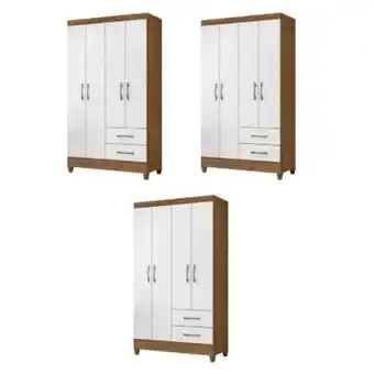 Falabella Combo 3 closet m-802 4 puertas 2 cajones oferta