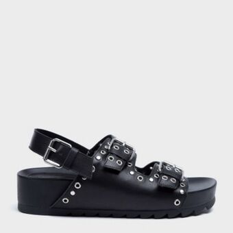 Falabella Americanino sandalia mujer cuero negra oferta