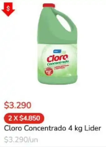 Super Bodega a Cuenta Cloro Concentrado 4kg Lider oferta