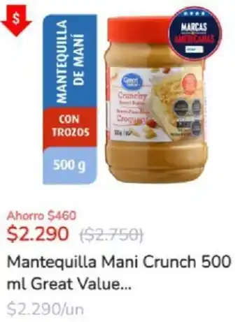 Super Bodega a Cuenta Mantequilla Mani Crunch 500ml oferta