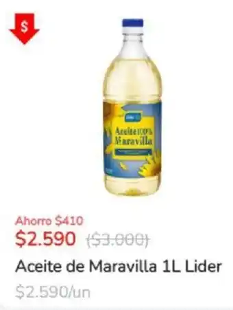 Super Bodega a Cuenta Aceite de Maravilla 1L Lider oferta