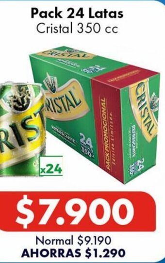 Super Bodega a Cuenta Pack 24 Latas Cristal 350cc oferta