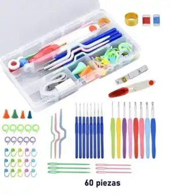 Set de crochet completo con caja organizadora - 53 piezas